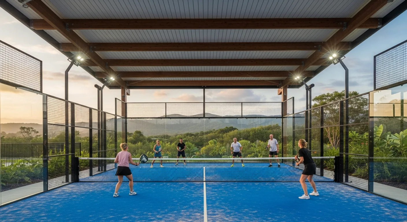Padel courts at 70 Foxs Lane